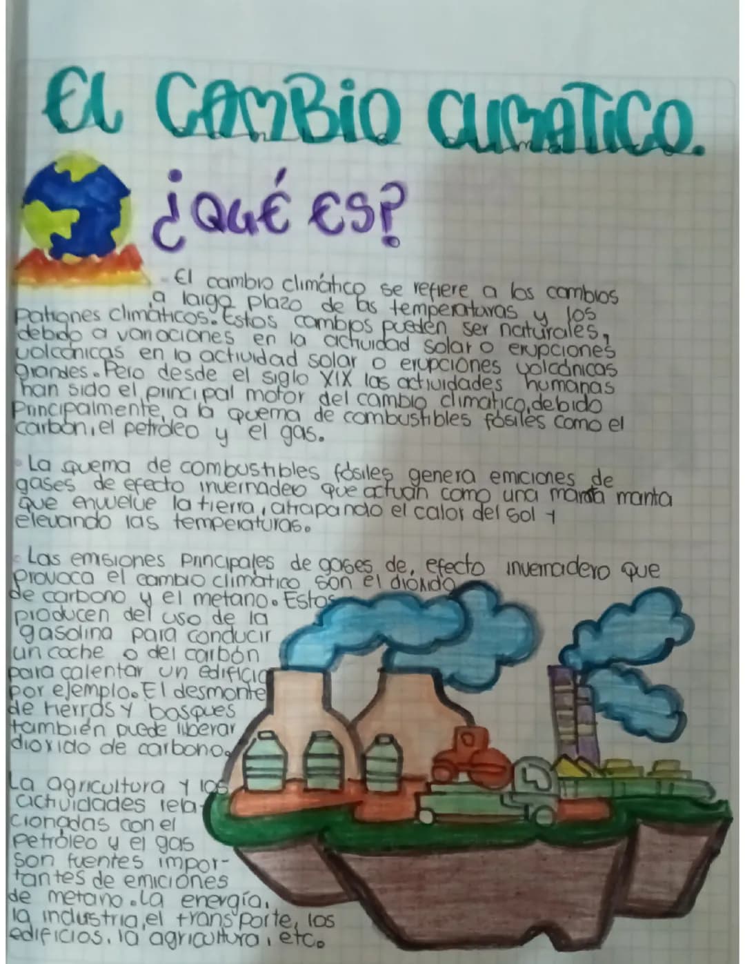 El cambio climático u Calentamiento Global 