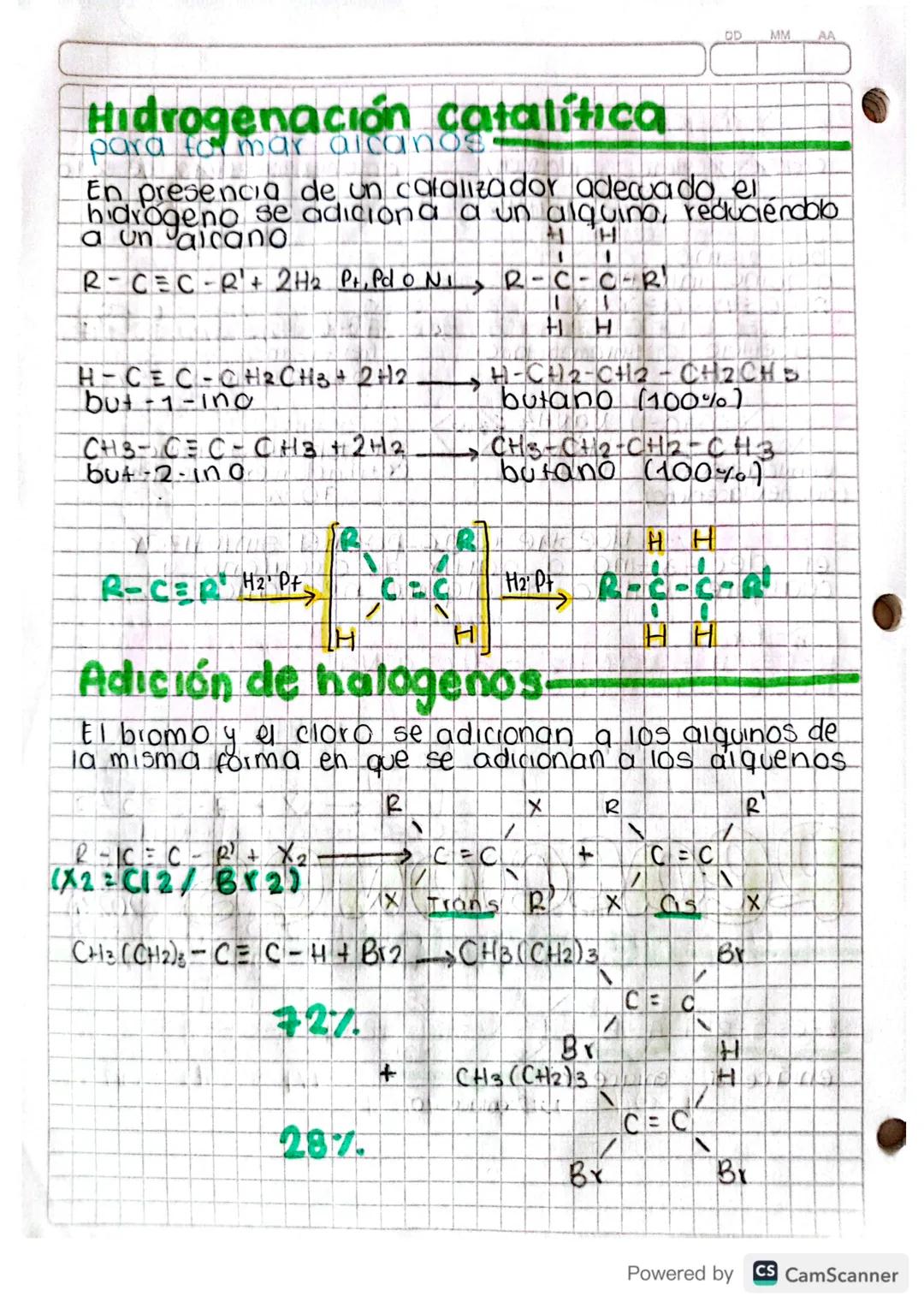 4-08-2023

# NOMENCLATURA

## Alquinos

### Generalidades:

*   Son hidro carburos por la presencia de enlaces ρι
*   Ios enlaces pi son enl