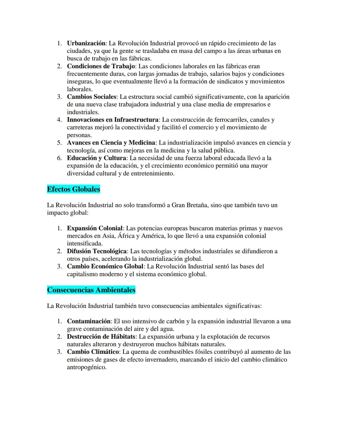 La Revolución Industrial
La Revolución Industrial fue un período de transformaciones económicas, tecnológicas y
sociales que tuvo lugar desd