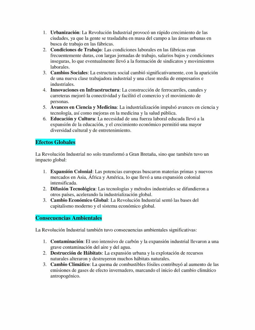 La Revolución Industrial
La Revolución Industrial fue un período de transformaciones económicas, tecnológicas y
sociales que tuvo lugar desd