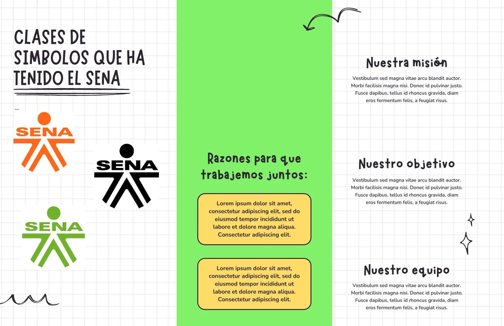 ☆
ESCUDO
SENA
HISTORIA DEL SENA
Nacimos en el año 1957, durante el gobierno
de la Junta Militar -posterior a la renuncia del
General Gustavo