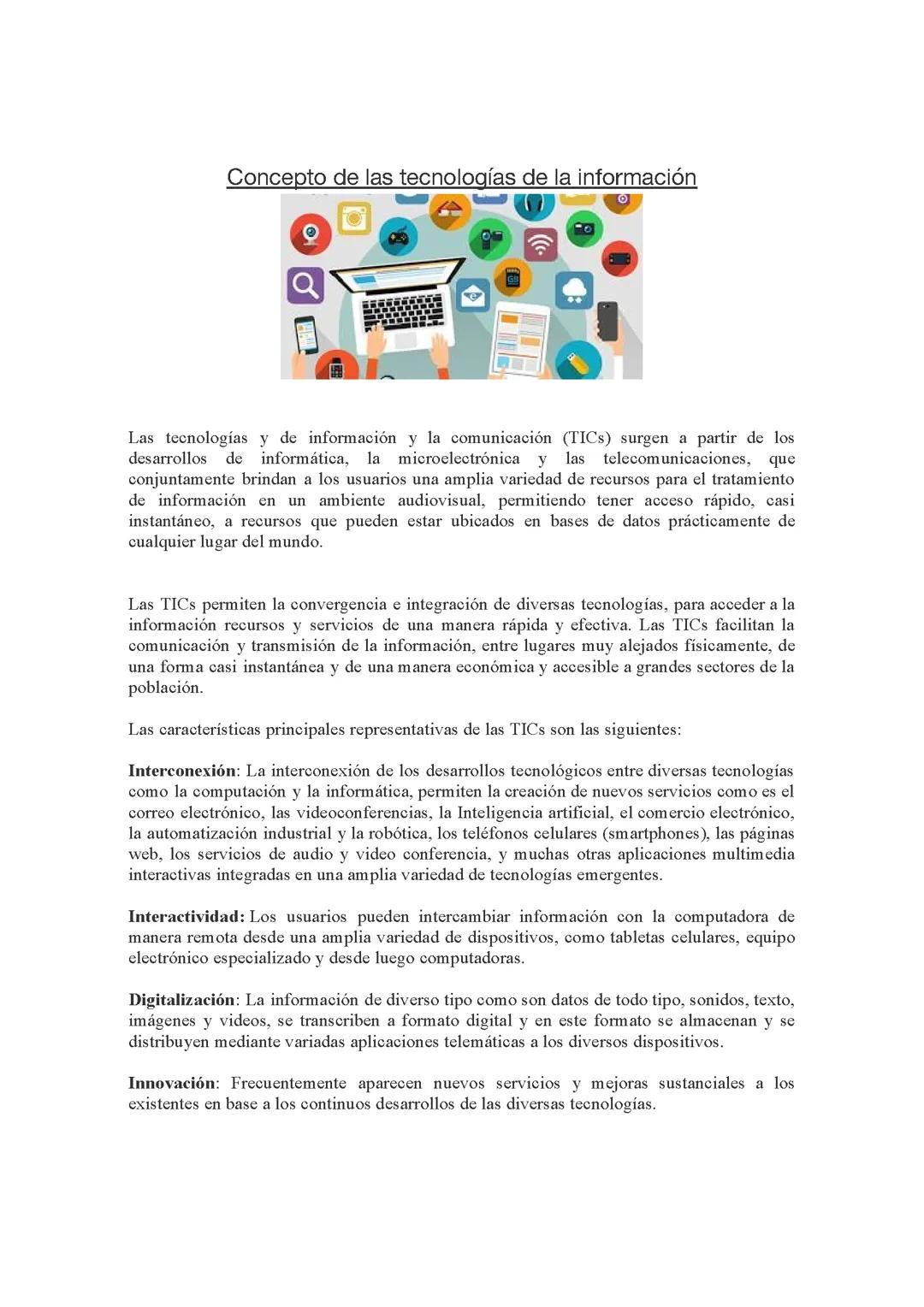 Introducción a las Tecnologías de la Información y las Tics