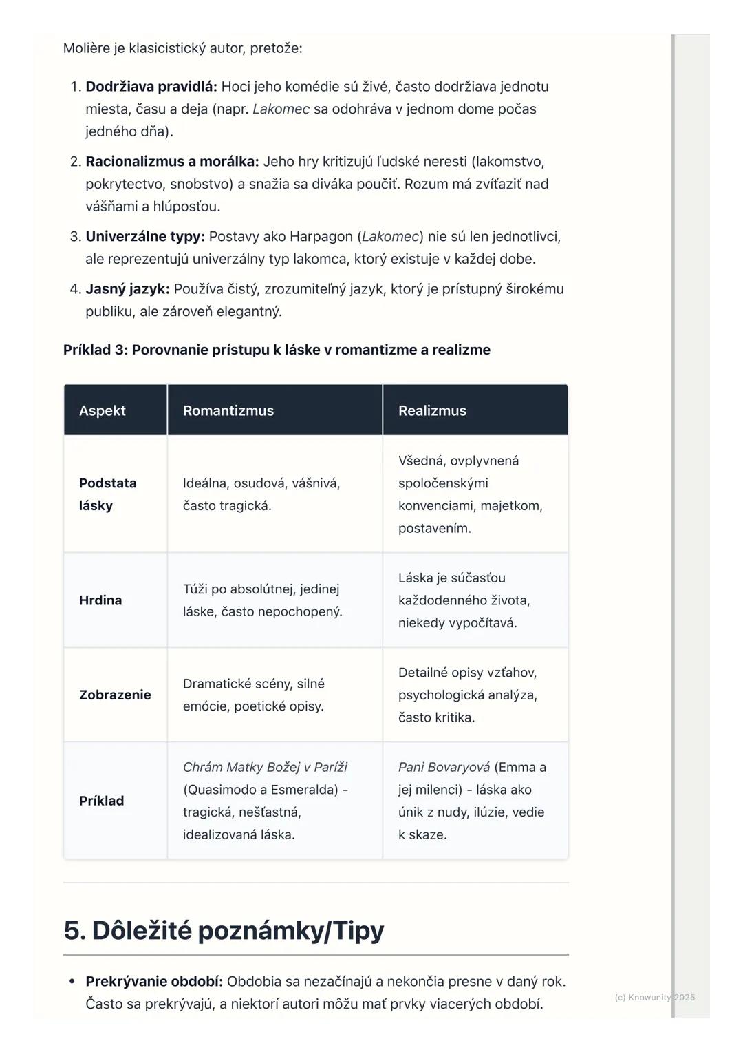 # Prehľad literárnych období a
žánrov

1. Prehľad a úvod do literárnych období

Je dôležité pochopiť, že literatúra sa nevyvíjala izolovane,