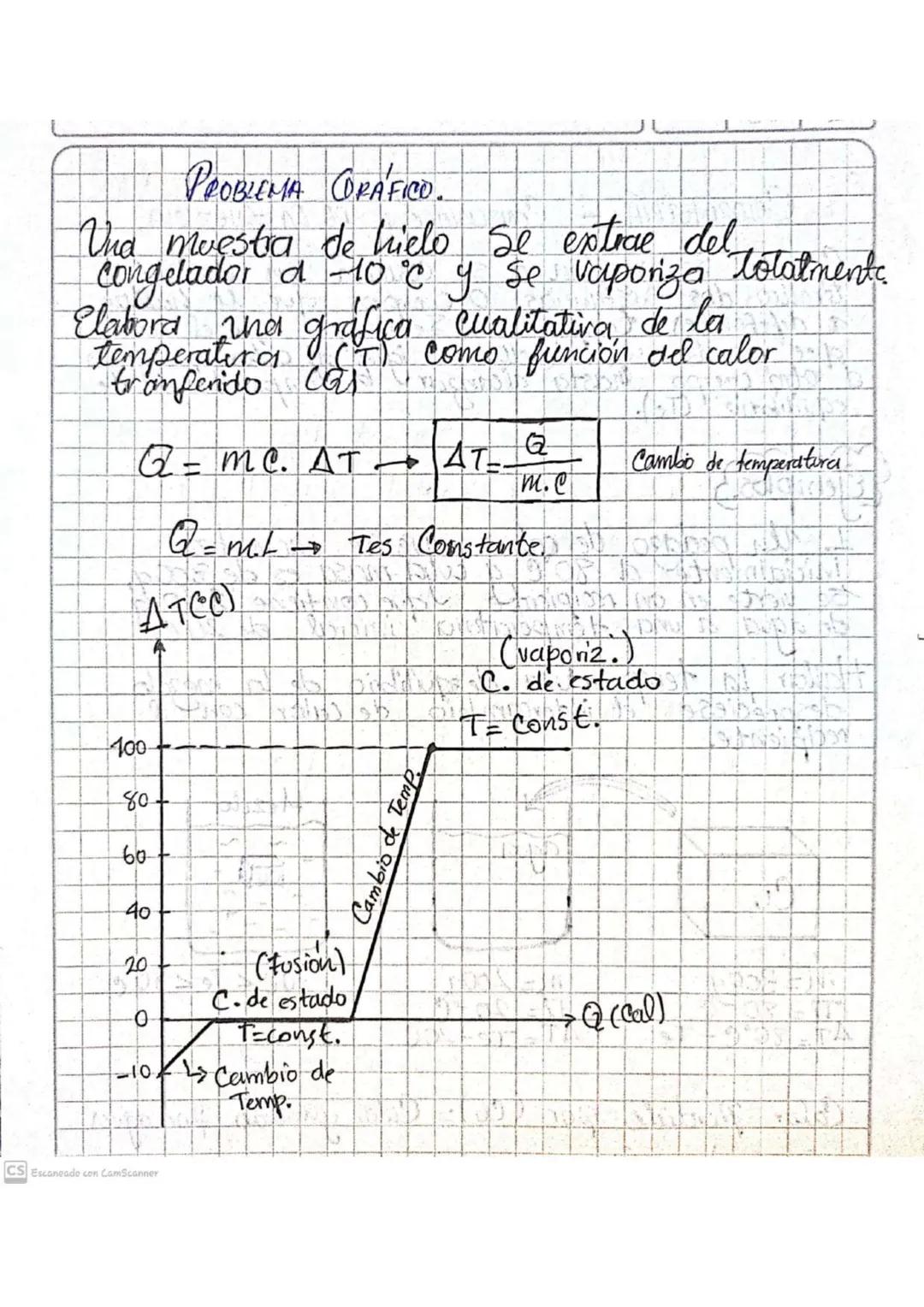 Gráfico de Cambio de Temperatura en Física
