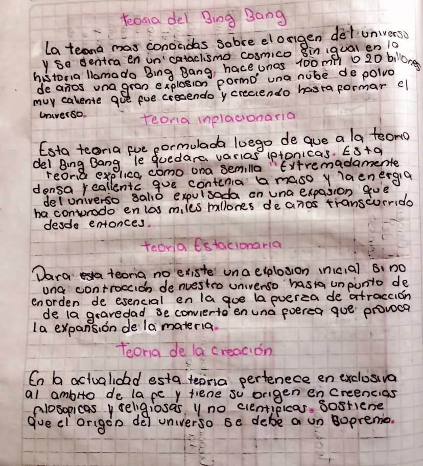 Scribe
Teoriasidelargen del Univers
La comunidad cientifica depine el universo como todo b
que existe fisicamente en forma de materia y ener