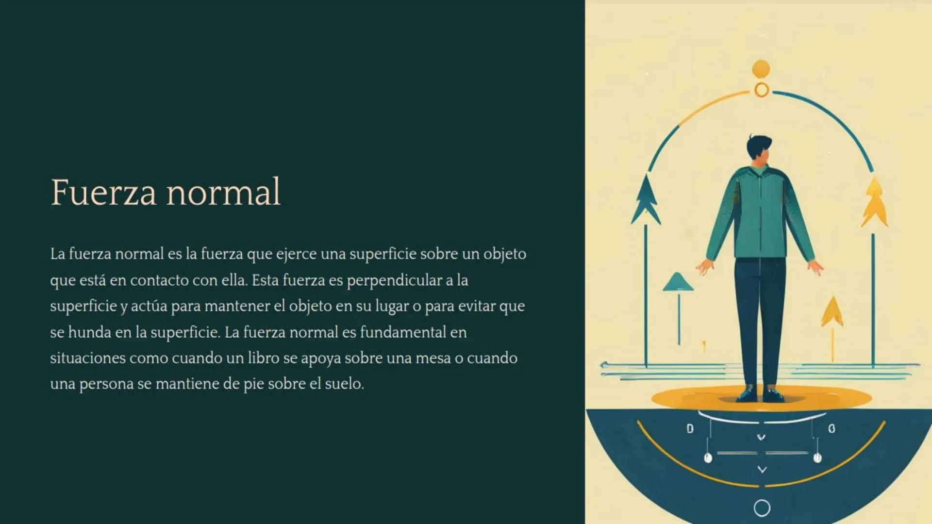 Fuerzas y tipos de fuerzas
Las fuerzas son interacciones fundamentales que rigen el movimiento y la estabilidad de los objetos en el
univers