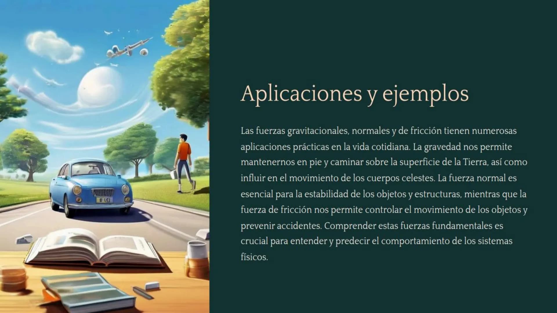 Fuerzas y tipos de fuerzas
Las fuerzas son interacciones fundamentales que rigen el movimiento y la estabilidad de los objetos en el
univers