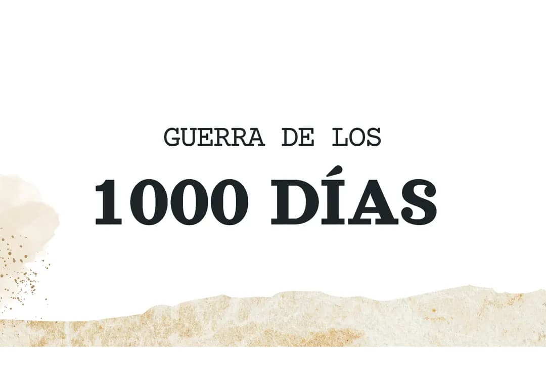 La guerra de los 1000 días 