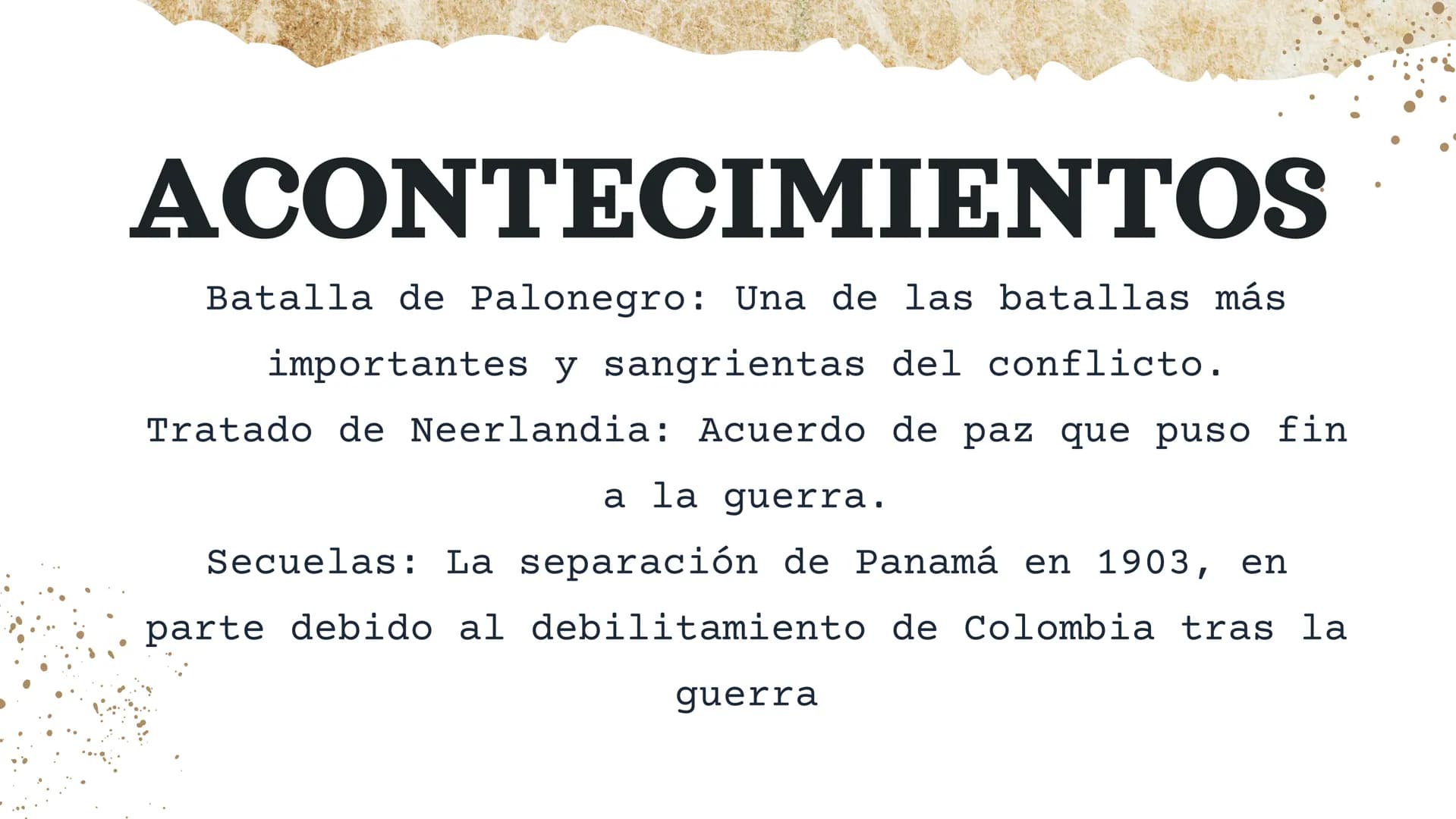 GUERRA DE LOS
1000 DIAS Introducción
La Guerra de los Mil Días fue uno de los conflictos más
devastadores en la historia de Colombia. Entre 