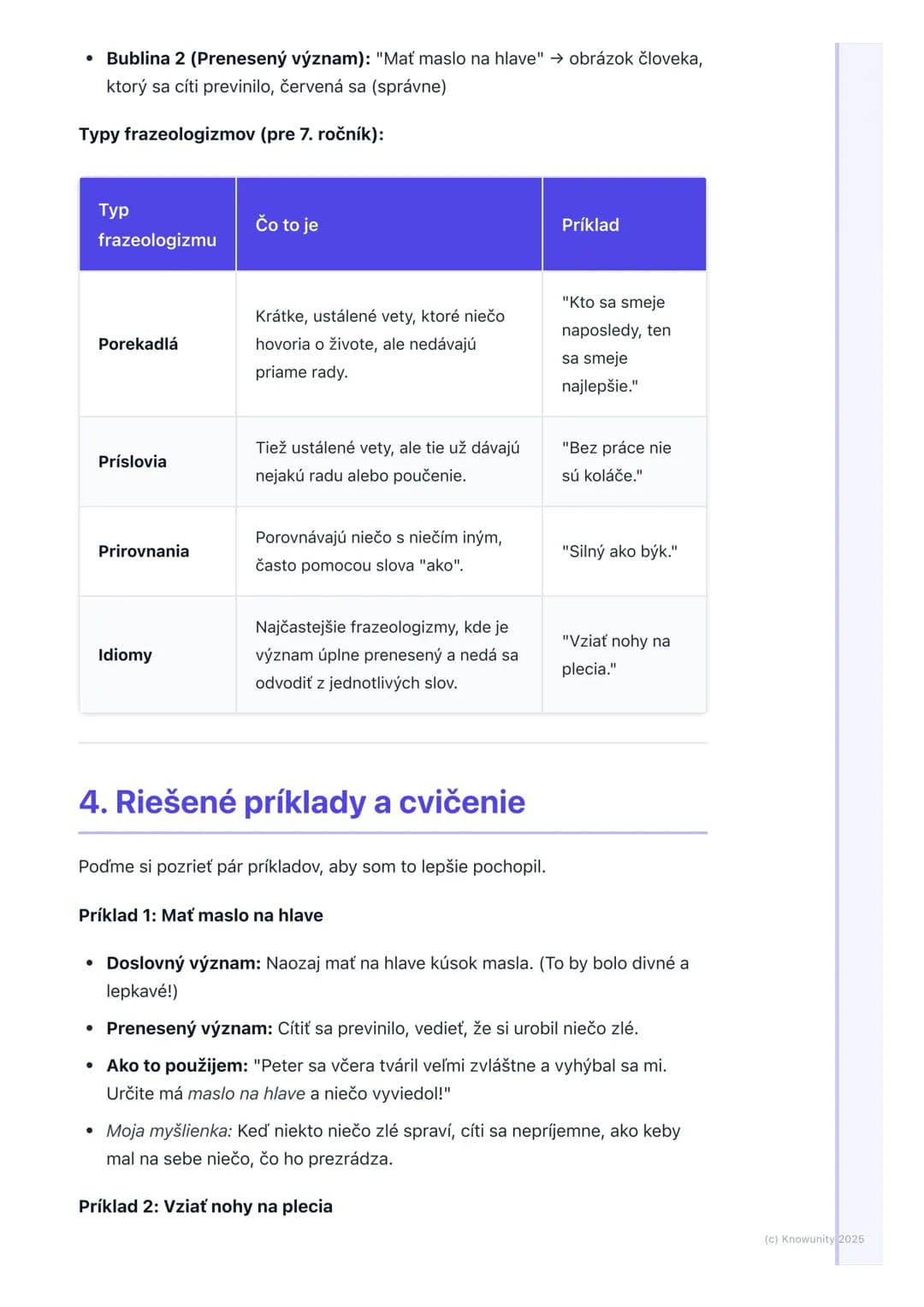 # Frazeologizmy

1. Prehľad a úvod

Ahojte! Dnes si píšem poznámky o frazeologizmoch. Je to super zaujímavá
časť slovenčiny, ktorá nám pomáh