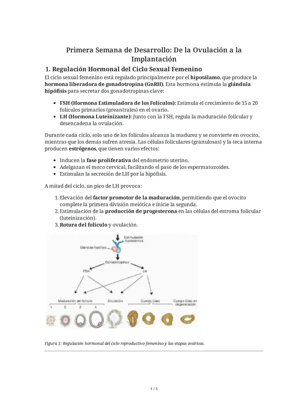Regulación Hormonal del Ciclo Femenino