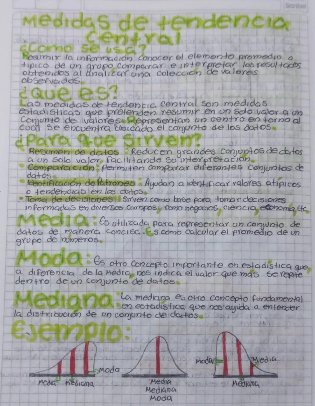 Medidas de tendencia central 