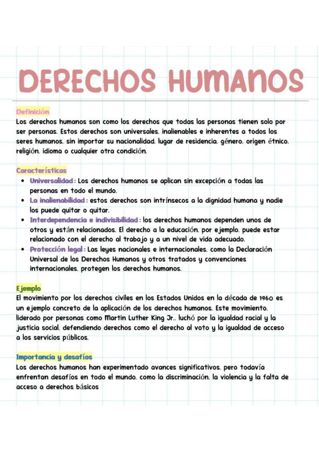 DERECHOS HUMANOS
HUMANOS
Definición
Los derechos humanos son como los derechos que todas las personas tienen solo por
ser personas. Estos de