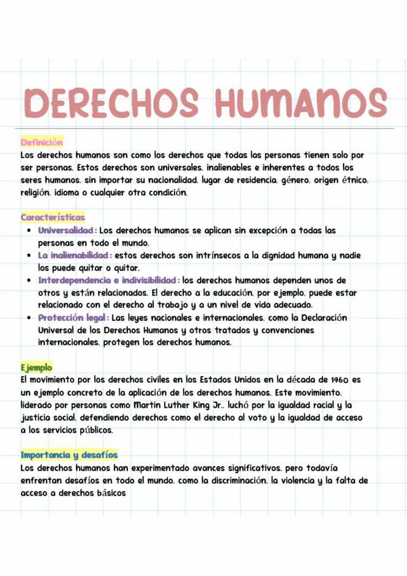 DERECHOS HUMANOS
HUMANOS
Definición
Los derechos humanos son como los derechos que todas las personas tienen solo por
ser personas. Estos de