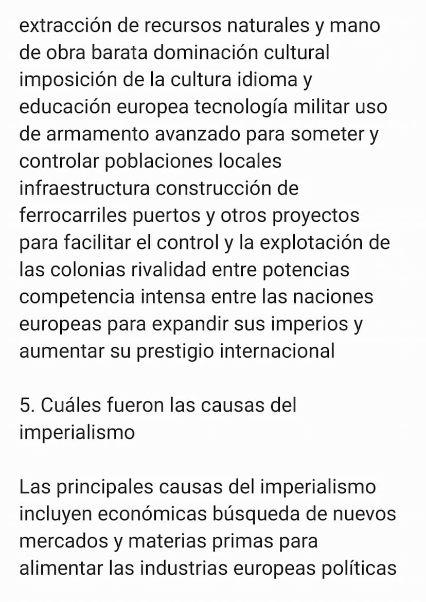 1. Conceptos de imperialismo y
colonialismo
Imperialismo es una política o práctica
mediante la cual un país extiende su
control y dominio s
