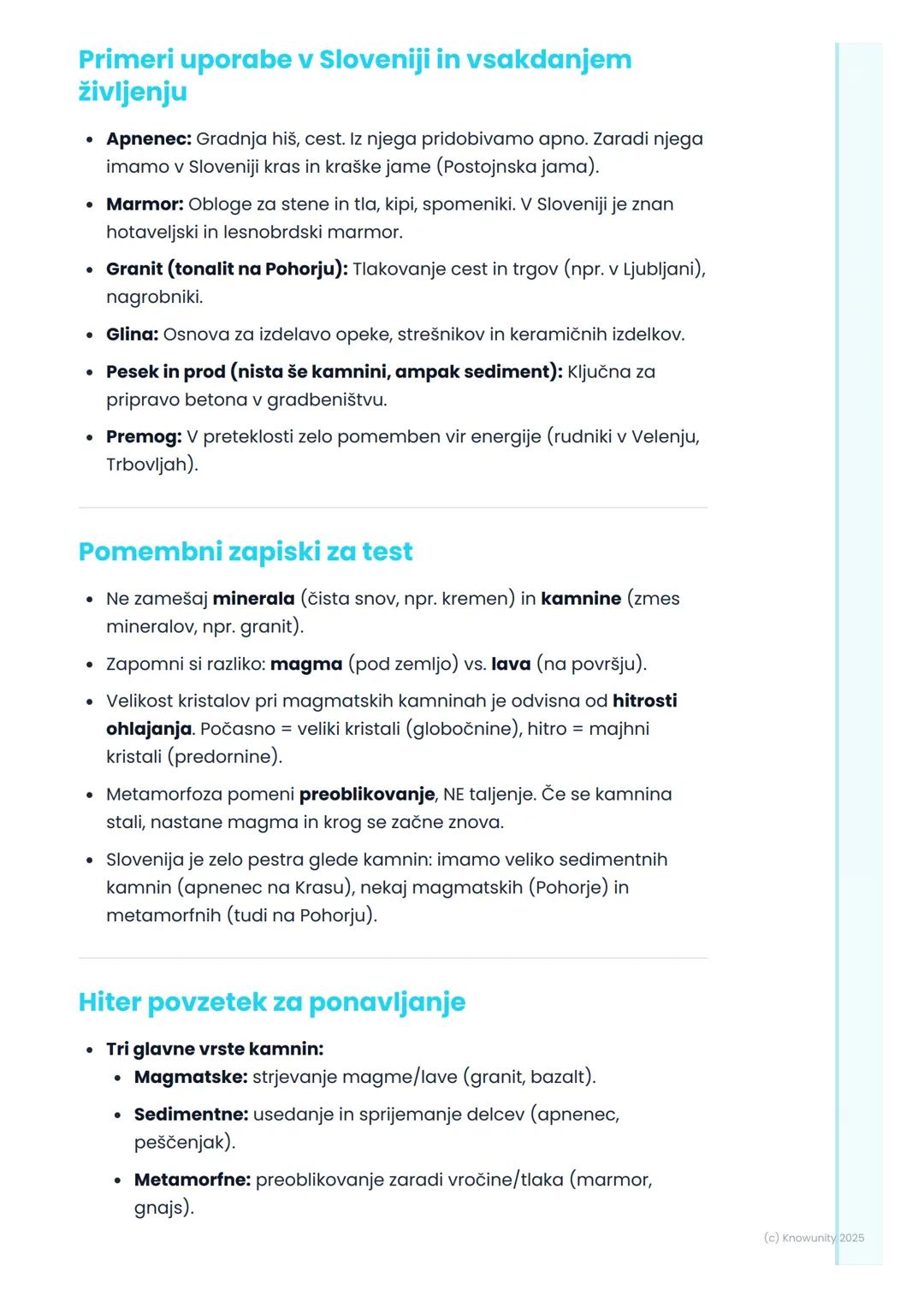 # Kamnine in minerali

Uvod v kamnine in minerale

Kamnine in minerali so osnovni gradniki Zemljine skorje, imenovane
litosfera. Vse, po čem