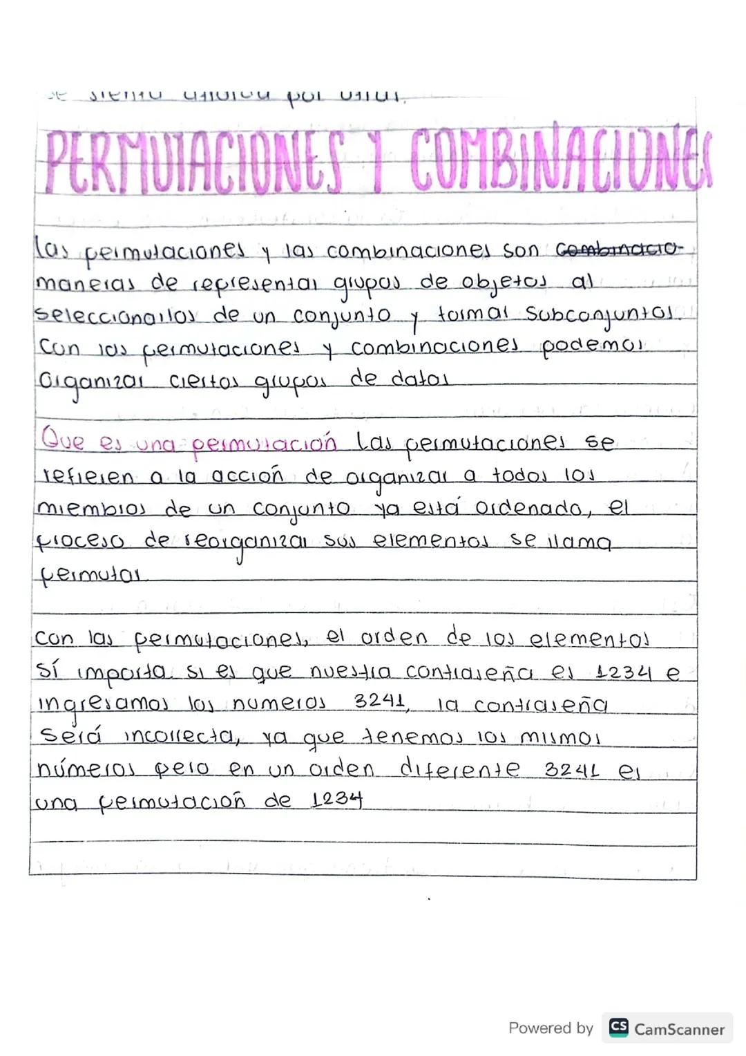 PERMUTACIONES Y COMBINACIONES