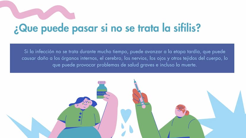 ¿Qué es la sifilis?
La sífilis es una infección de transmisión sexual, que
puede causar graves problemas de salud si no se trata.
La infecci