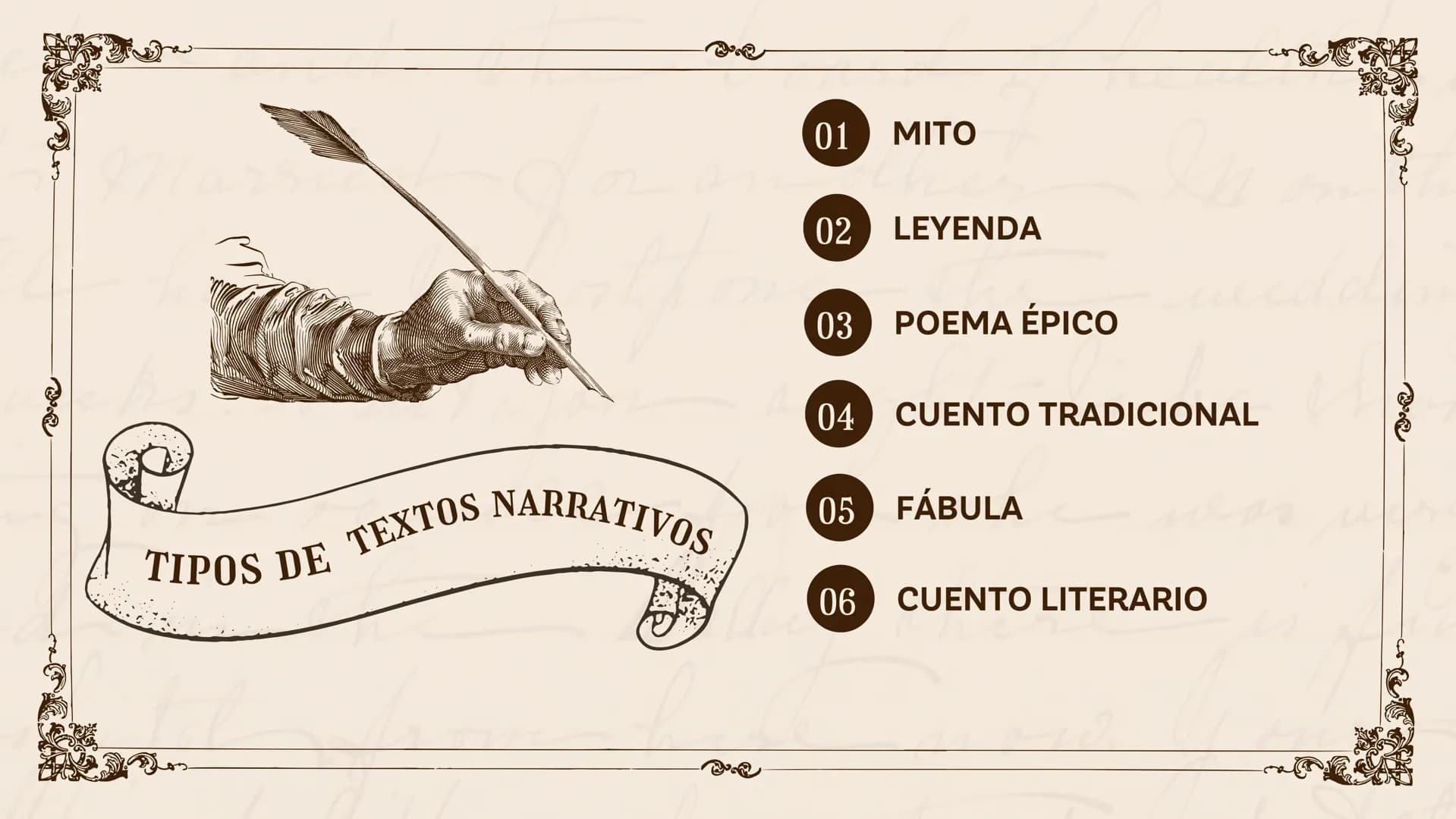 ¿QUÉ ES UN TEXTO NARRATIVO?
Un texto narrativo tiene como propósito comunicativo el
relatar una serie de eventos y acontecimientos, a través
