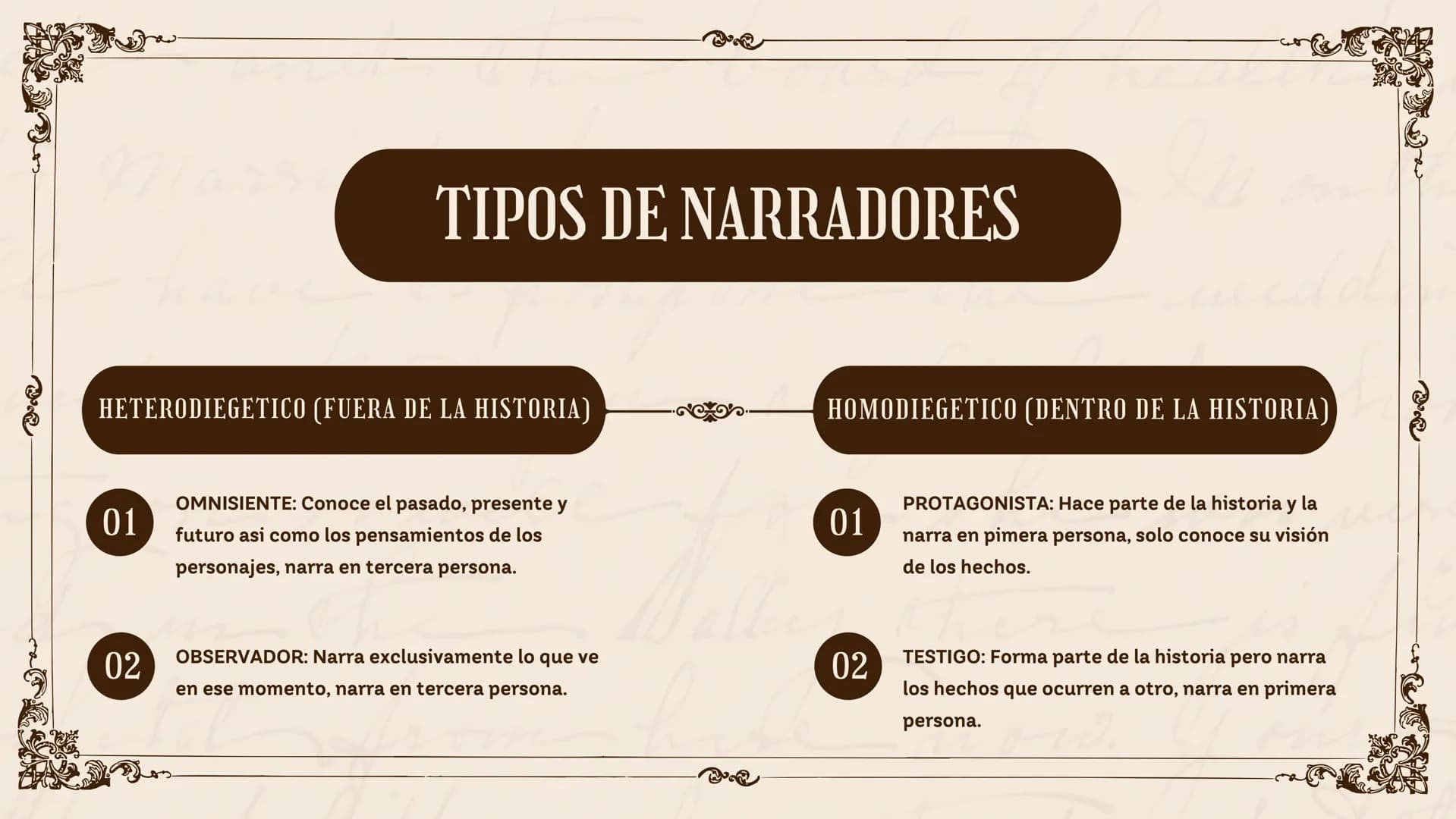 ¿QUÉ ES UN TEXTO NARRATIVO?
Un texto narrativo tiene como propósito comunicativo el
relatar una serie de eventos y acontecimientos, a través