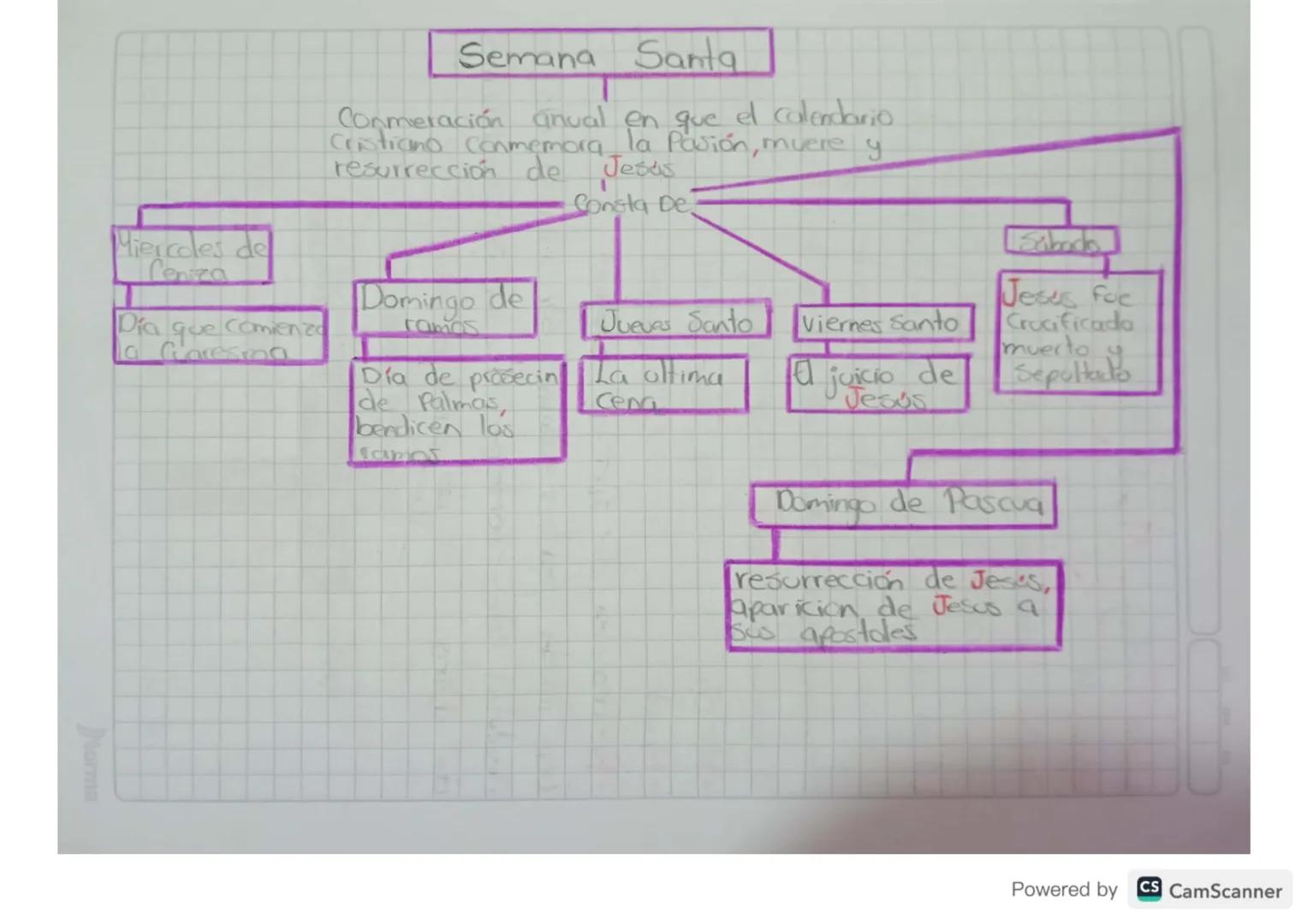 # Semana Santa

Cormeración anual en que el calendario.
Cristiano conmemora la Pasión, muere y
resurrección de Jesús

Miercoles de
Ceniza

D