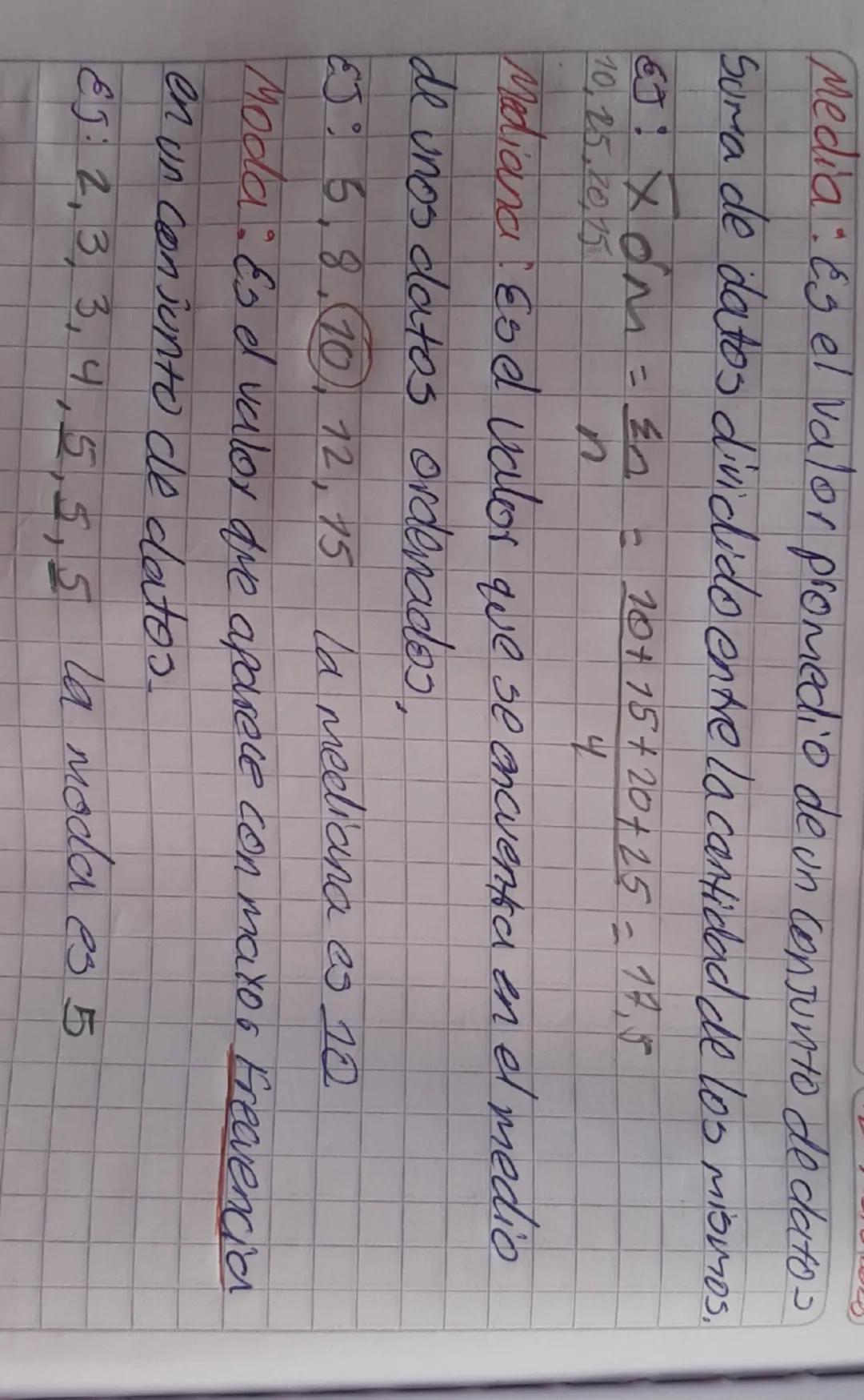 Media,mediana y moda