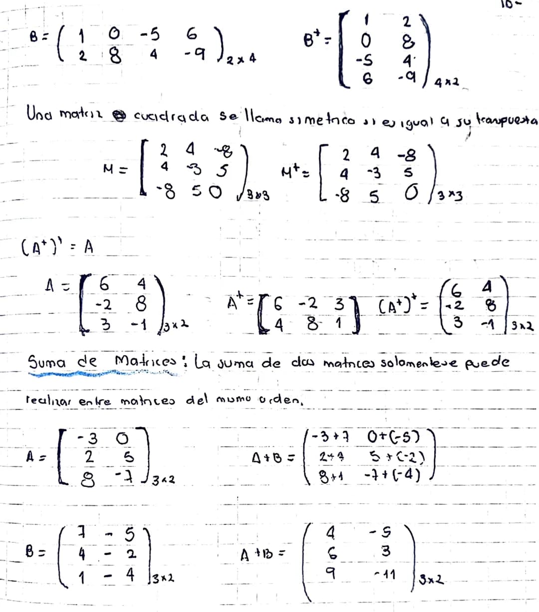 TIPOS DE
MATRICES
100
Matriz Fila (Vector Fila: Matril Formada por una sola Ala
A = (all 0112 a1s... a₁4) 1xn
(532) 1×3 (-7 120 √2) 1x4
Malm