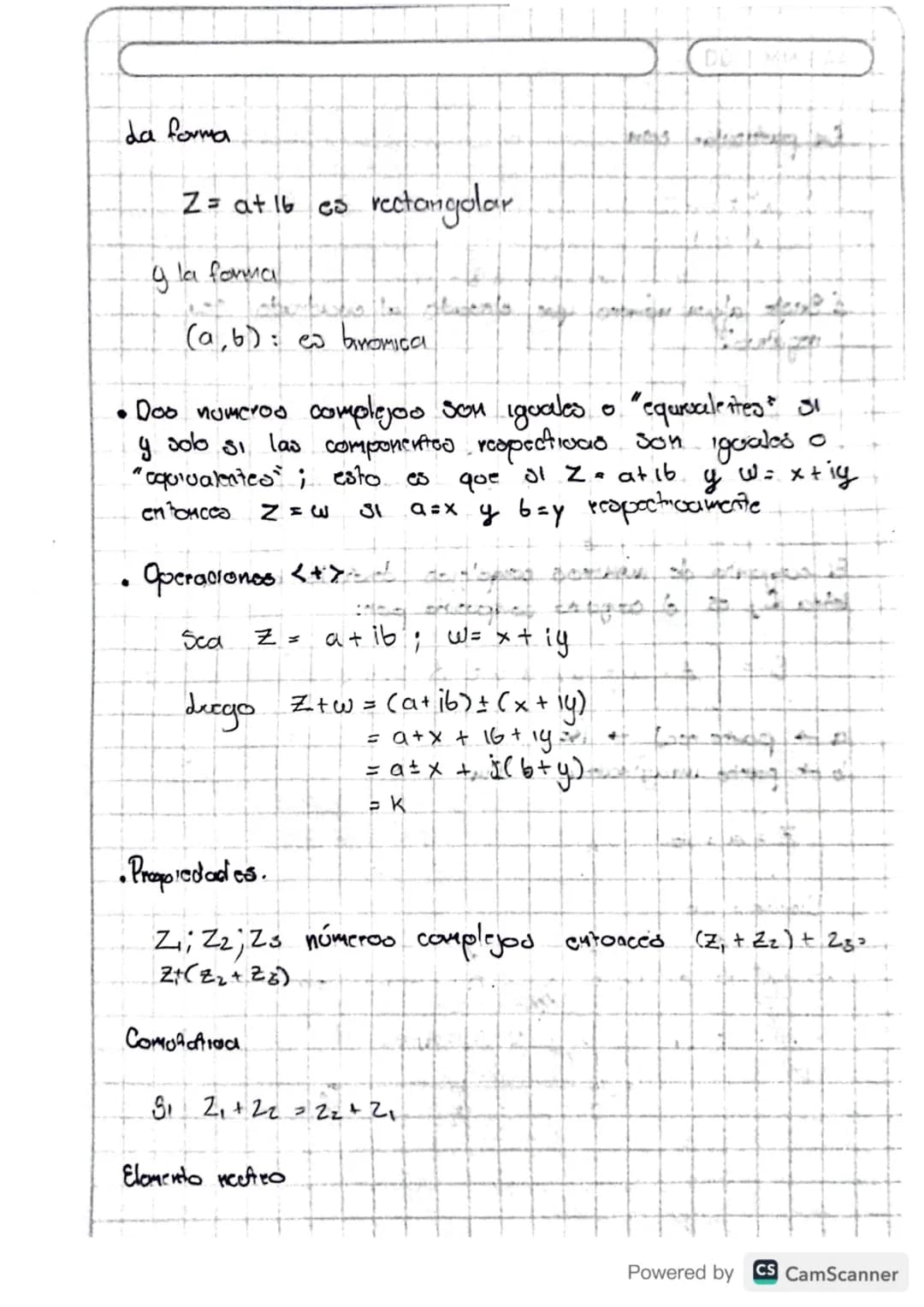 2X+x
* Numoras complagos
2x + x
× Sabemos
дос
la ecaricion
x-6=0
tiene solución x=6
€ Z
x
× Para ax-6=0
x = b
€ 0
a
* Para ax² + bx + c = 0.