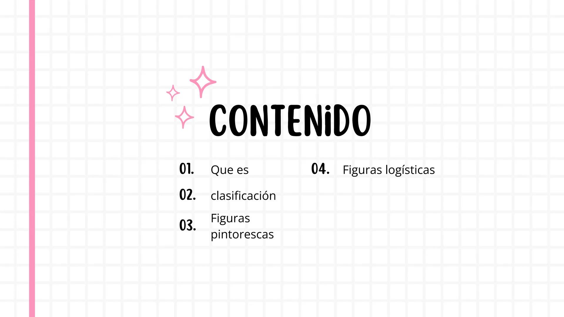 ☆ CONTENIDO

01. Que es 04. Figuras logísticas

02. clasificación

03. Figuras
pintorescas ¿QUE ES?

Las figuras retóricas de pensamiento so