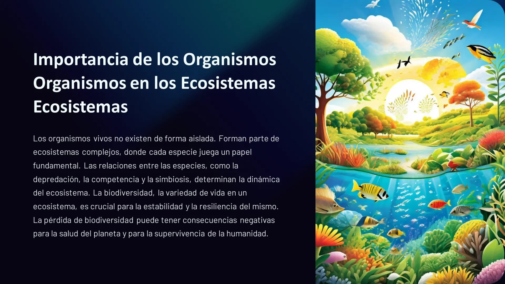 Estructura y Función
de los Organismos
La biología es la ciencia que estudia la vida. Desde el microscópico
mundo de las células hasta los c