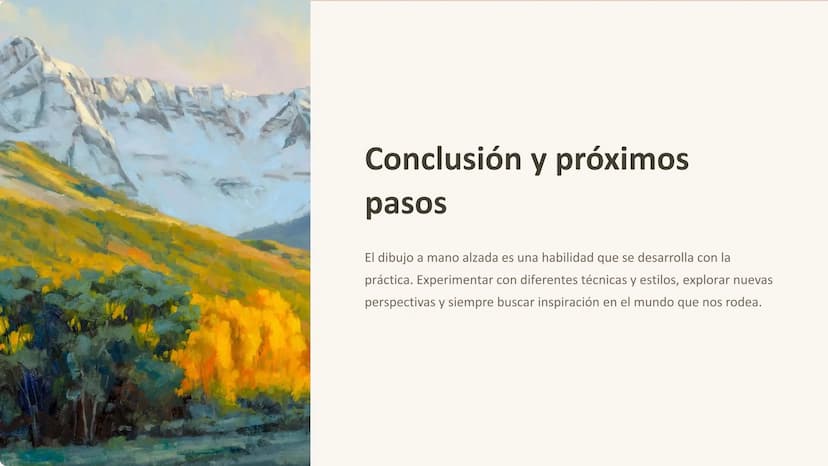Introducción al
dibujo a mano
alzada
El dibujo a mano alzada es una forma de arte que permite expresar
ideas y emociones a través de líneas 