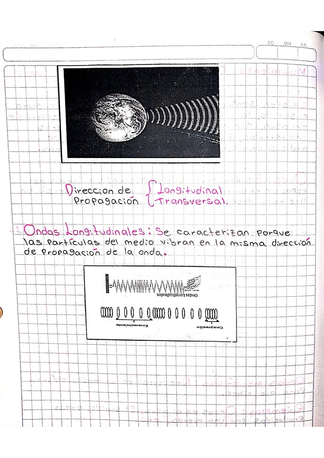 DD
MM
AA
Movimiento Ondulatorio.
Existen sensaciones que percibimos del medio como
el Sonido, la luz, las ondas Formadas en la superficie
de