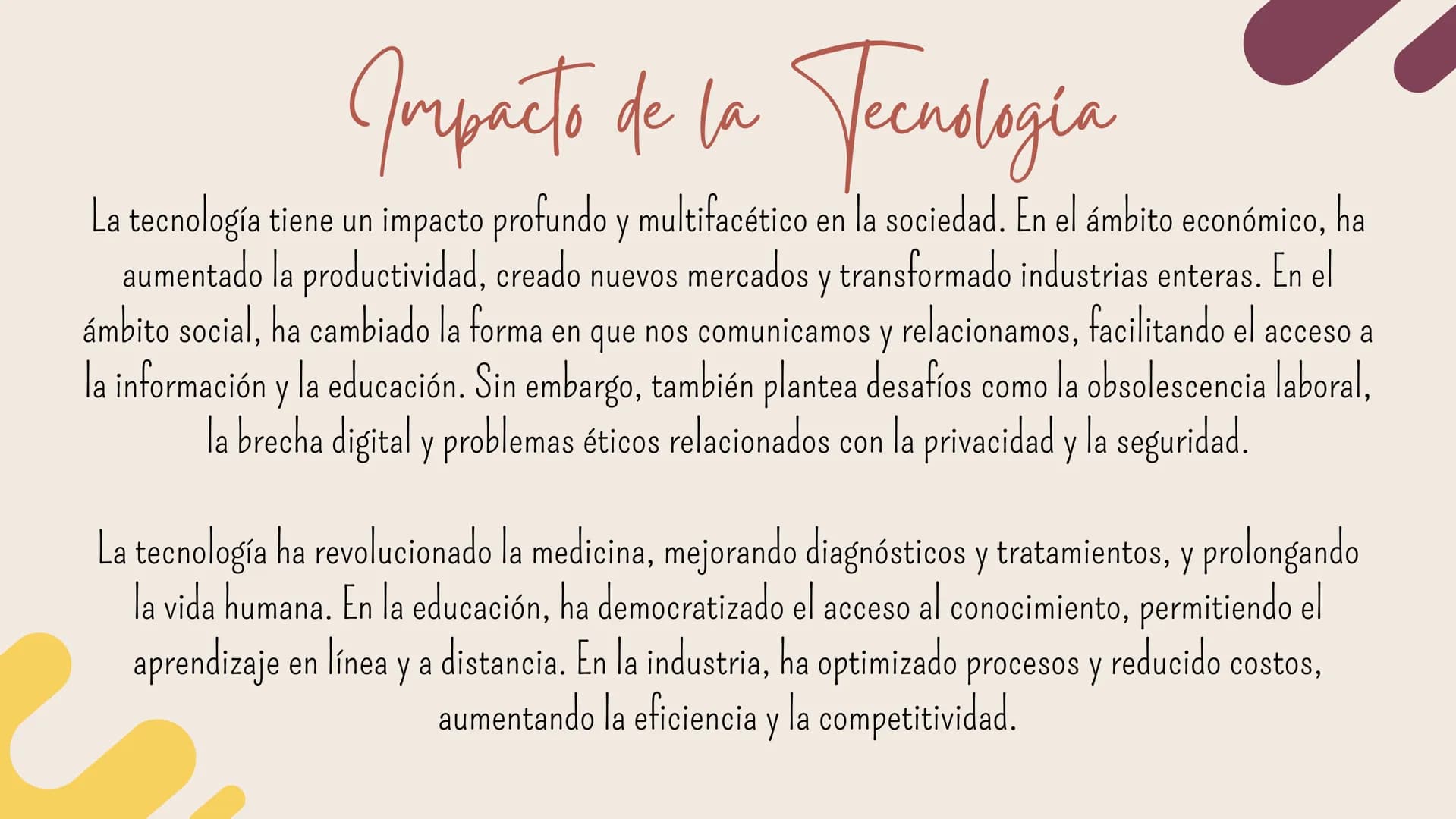 Tecnologia ¿Qué es la Tecnología?
ед
La tecnología se refiere a la aplicación de conocimientos científicos y
técnicos para resolver problema