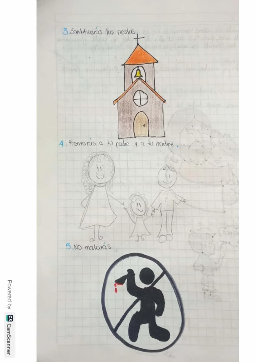 9. No consentirás pensamientos ni deseos impuros
10. No concrana's codiciarás los bienes
Powered by CS CamScanner
ajeno s 6.No cometeras act