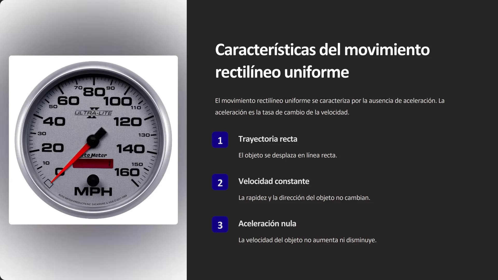 movimiento
rectilíneo uniforme
El movimiento rectilíneo uniforme (MRU) es un tipo
de movimiento donde un objeto se desplaza en
línea recta a