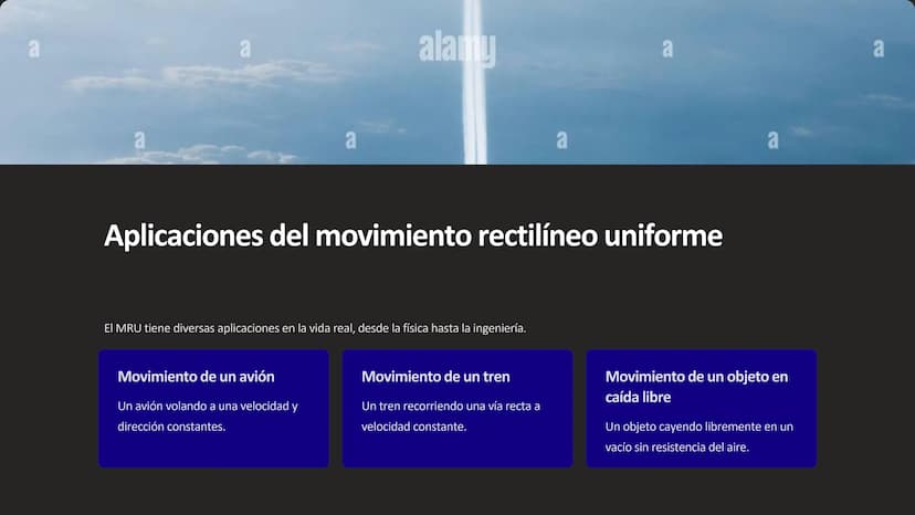 movimiento
rectilíneo uniforme
El movimiento rectilíneo uniforme (MRU) es un tipo
de movimiento donde un objeto se desplaza en
línea recta a
