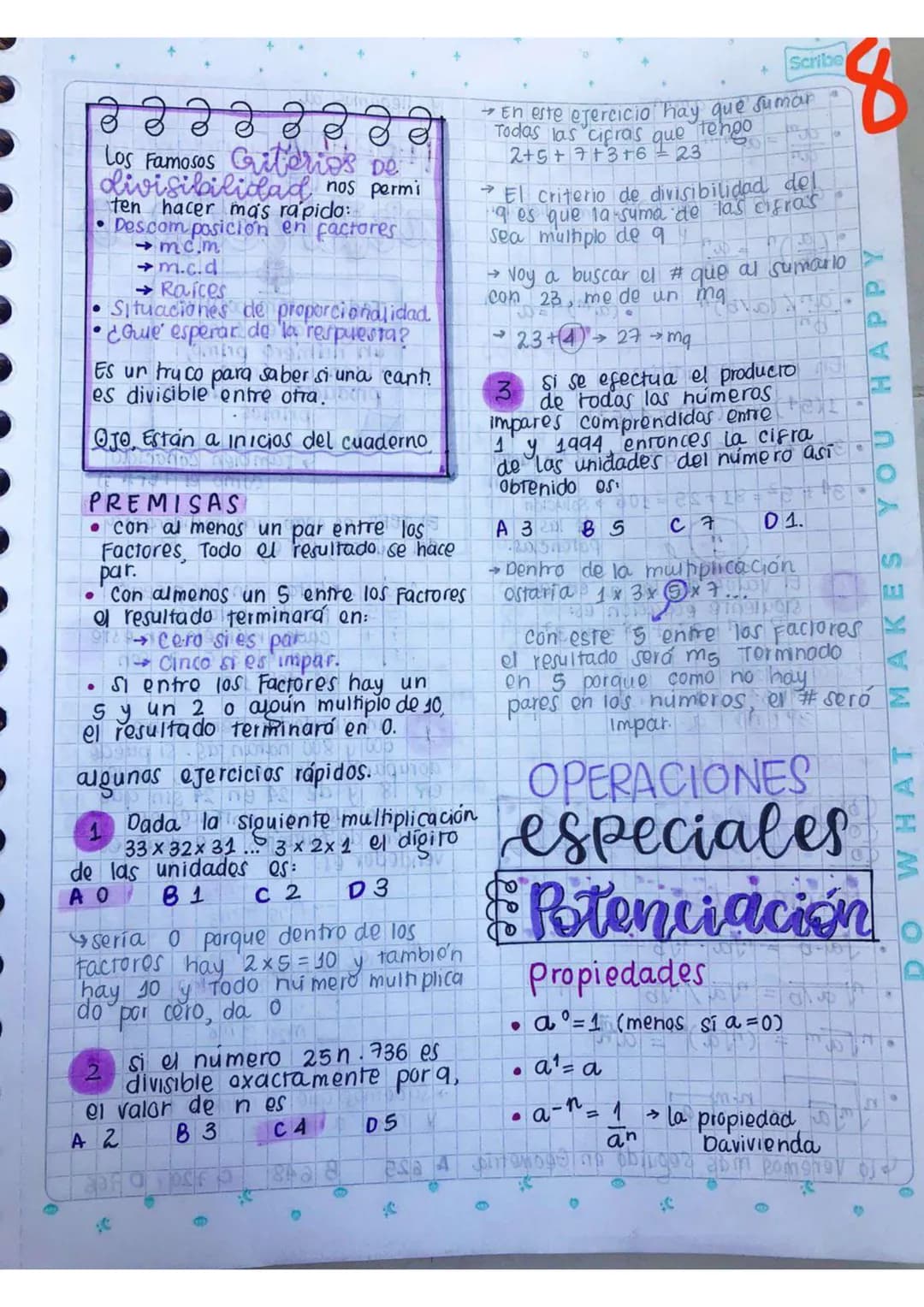 Scribe
• aritmética
notación posicional VS
notación algebraica
un número de 2 cifras
con adescenas bunidades
ab
sy
10a +b
un número do 3 cif