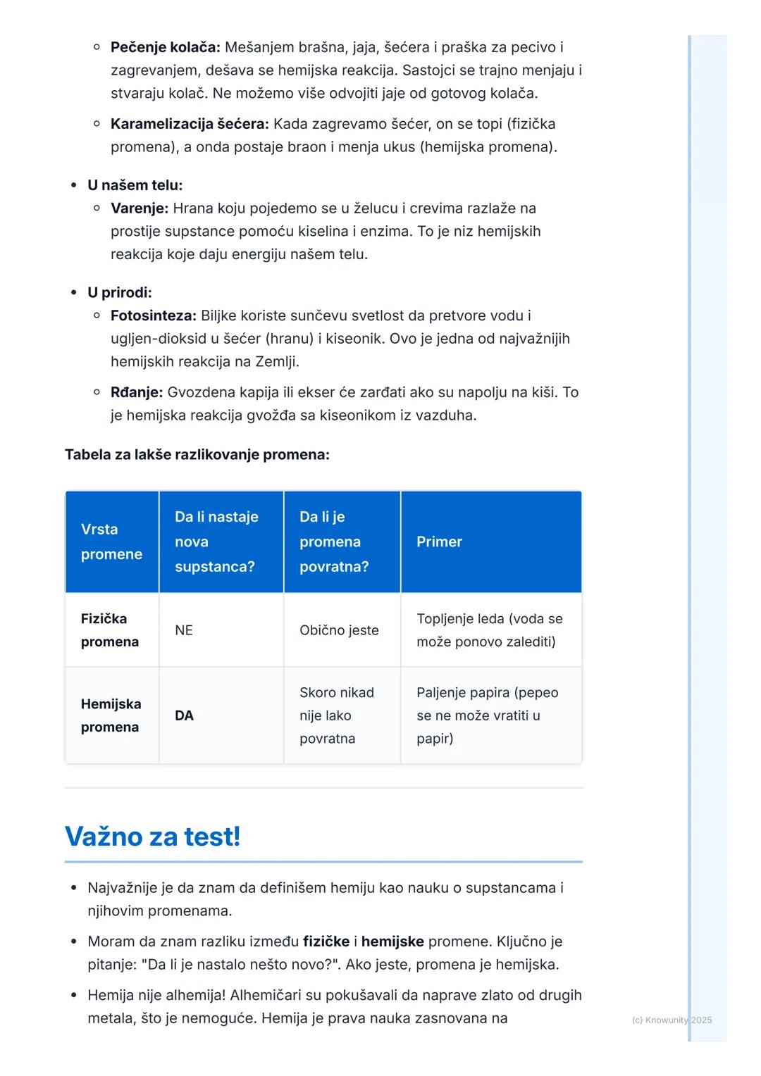 # Šta je hemija?

Uvod: Šta je hemija?

Hemija je prirodna nauka koja proučava supstance od čega su
napravljene, kakve su njihove osobine i 