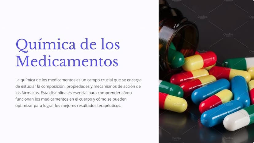 MARKET
Química de los
Medicamentos
La química de los medicamentos es un campo crucial que se encarga
de estudiar la composición, propiedades