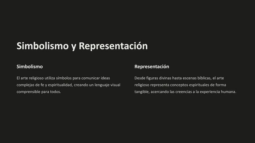 Arte y Religión
El arte y la religión han estado entrelazados a lo largo de la historia,
creando una rica fusión de expresión artística y cr