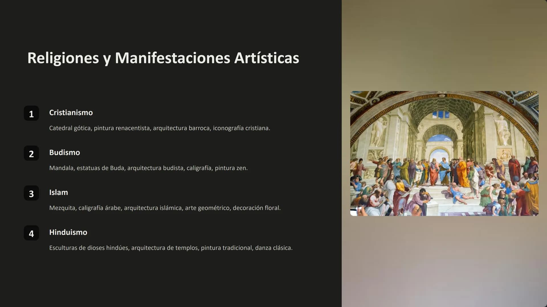 Arte y Religión
El arte y la religión han estado entrelazados a lo largo de la historia,
creando una rica fusión de expresión artística y cr