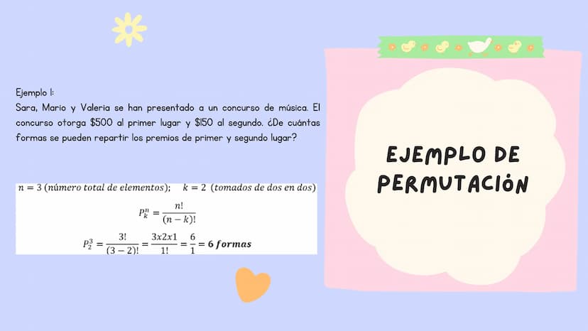 000
*
LAS
PERMUTACIONES Y
COMBINACIONES ¿QUÉ ES UNA
PERMUTACIÓN?
:)
una permutación es un conjunto de elementos
es
disposición de dichos ele