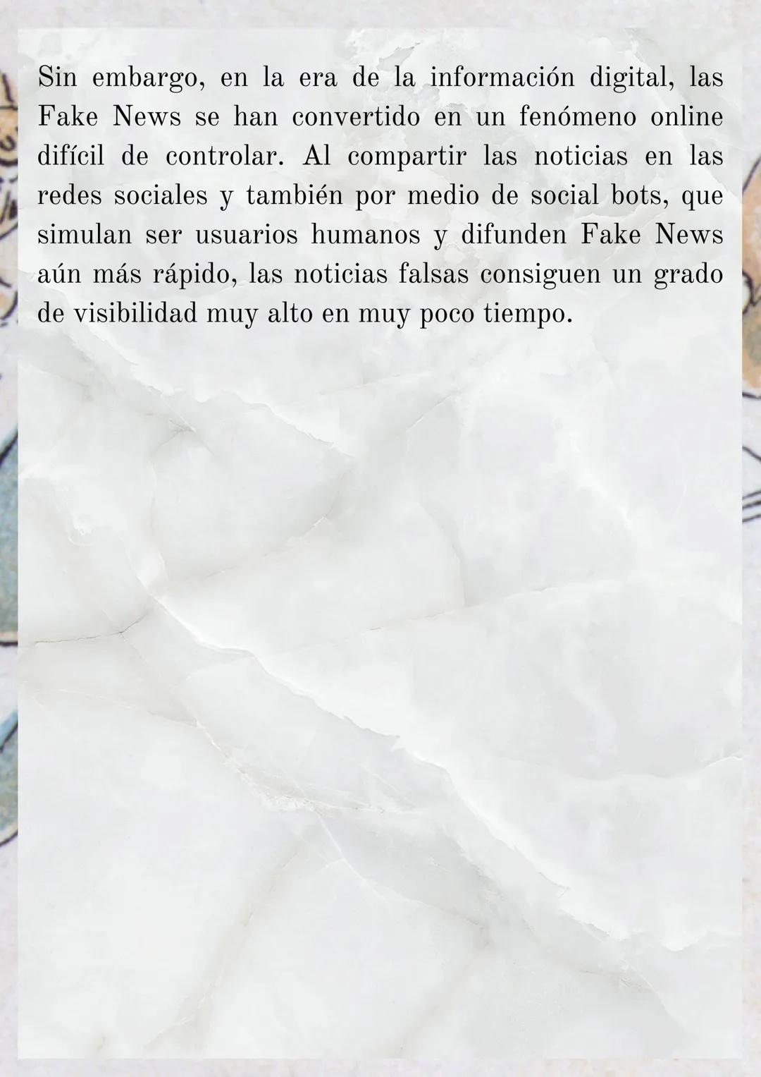# FAKE NEWS

Siempre ha existido las noticias engañosas, pero a
partir de la emergencia de internet y de nuevas
tecnologías de comunicación 
