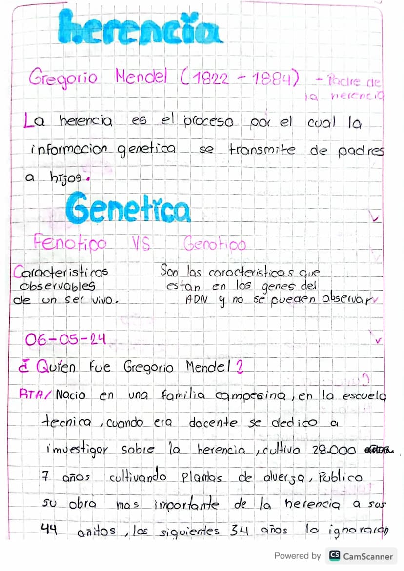 herencia
Gregorio Mendel (1822-1884) - Tacire de
La herencia
La herencia
es el proceso por el cual la
informacion genetica se transmite de p