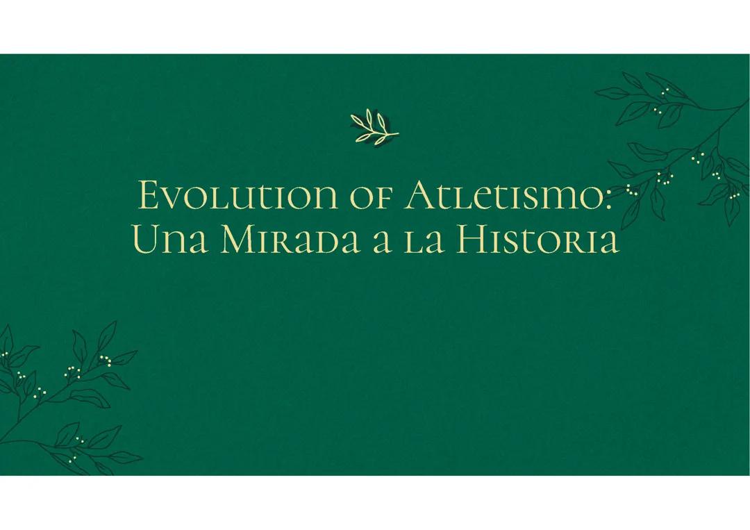 Historia del atletismo 