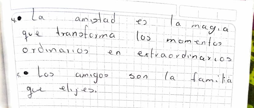 Tema
"La amistad
on
mas
La am.
amistad.
€0
una relaci-
afectiva entre dos y/o
a
У
рото
compartido
que
Con
parson as, es
un afedo
desinteresa