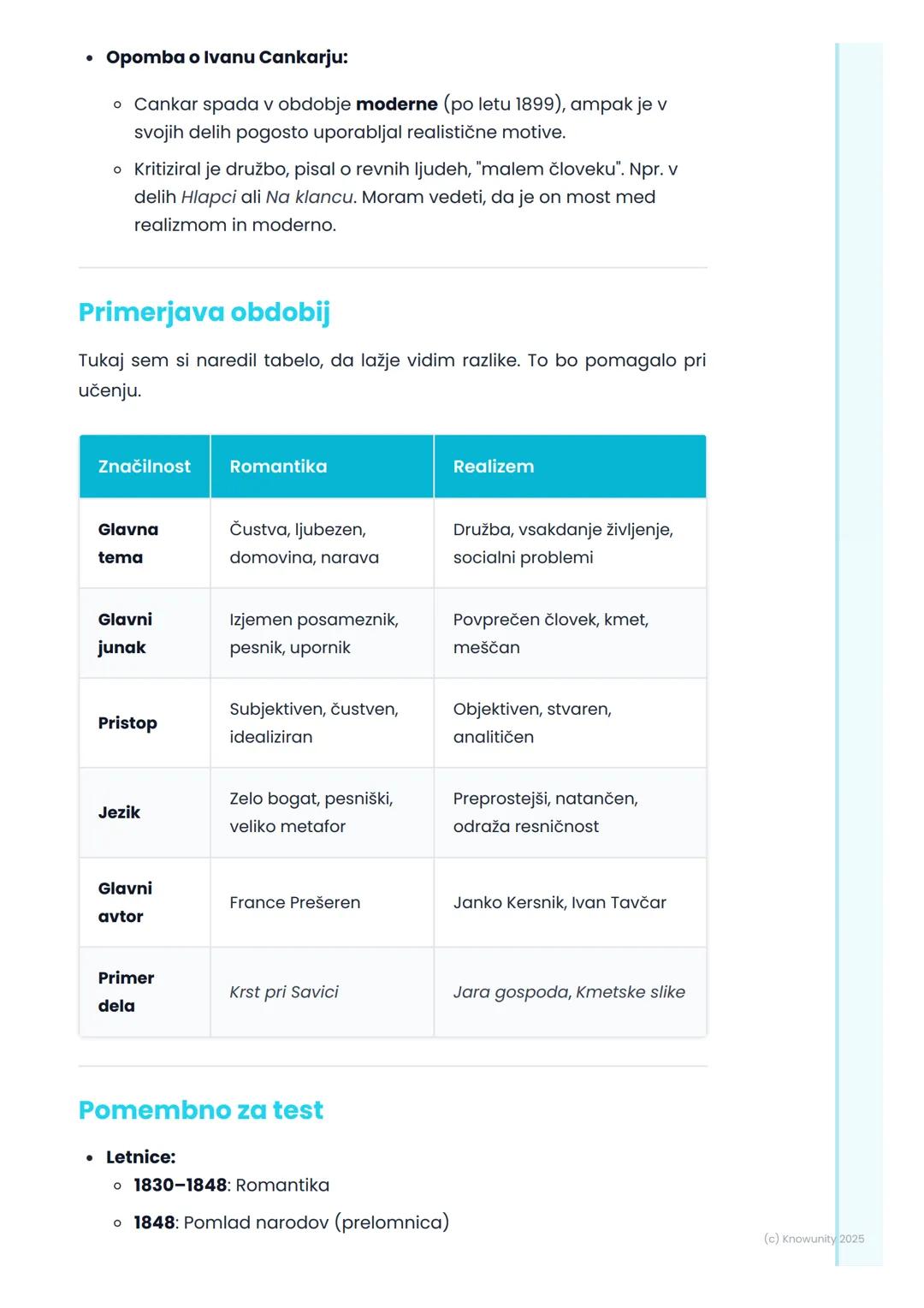 # Slovenska književnost od
romantike do realizma

Pregled obdobja: Od romantike do realizma

To je obdobje v 19. stoletju, ko se je slovensk