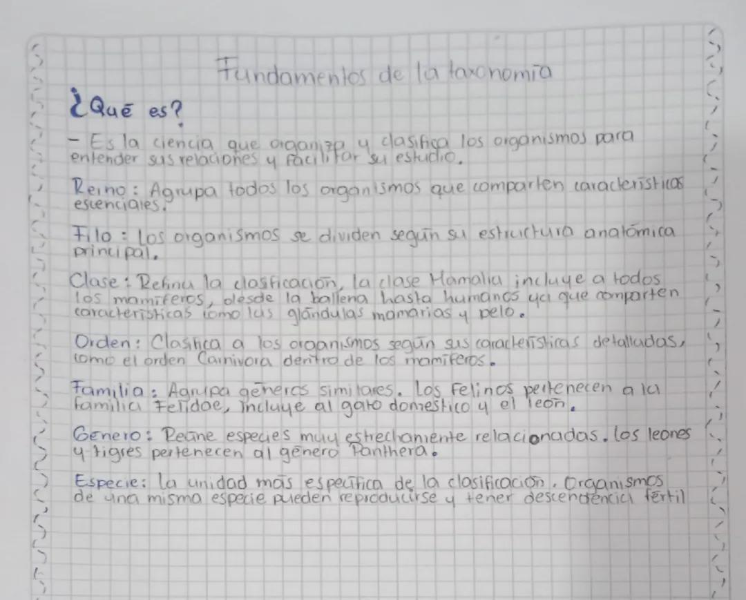 Fundamentos de la taxonomía 