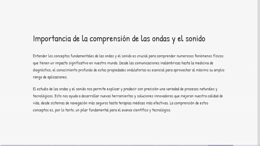 Introducción a las ondas y el
sonido
Exploraremos la naturaleza fundamental de las ondas y el sonido, sus propiedades
clave, y cómo se produ