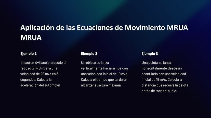 Movimiento Rectilíneo
Uniformemente
Acelerado (MRUA)
El movimiento rectilíneo uniformemente acelerado (MRUA) describe
el movimiento de un ob